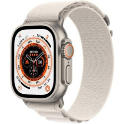 MQFR3BE/A Apple Watch Ultra (GPS + Cellular) - Caja de titanio de 49 mm - Correa Loop Alpine blanco estrella - Talla M