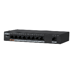 DH-PFS3009-8ET-96-V2 - SWITCH POE 8 PUERTOS FASTETHER IEEE 802.3 AF/AT 1 PUERTO HASTA 60W RESTANTES HASTA 30W TOTAL MAX 96W