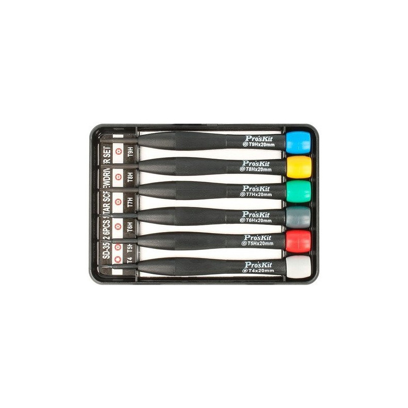 Juego De Destornilladores Torx De 6 Piezas Proskit SD3502
