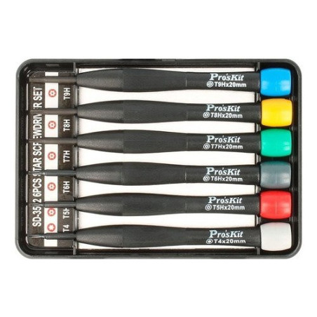 Juego De Destornilladores Torx De 6 Piezas Proskit SD3502