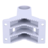 QM Adaptador básico de montaje en pared para antenas pequeñas punto a punto y sector