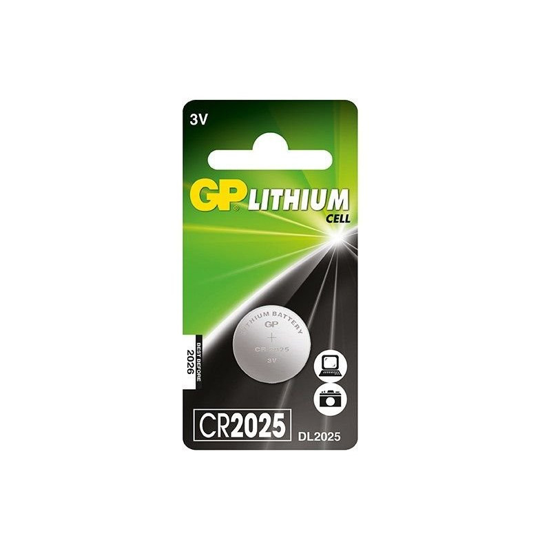 Batería De Litio Tipo Moneda 3V 150mAh De 20mm X 2.5mm GP CR2025