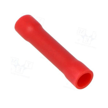 Terminal Hembra Redonda Roja Empalme En Ambos Extremos BM160
