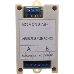 RCO2 - HIPCAM MODULO RELÉ BLUETOOTH 4.0 DE 2CH CON CARCAZA 12V 5MA
