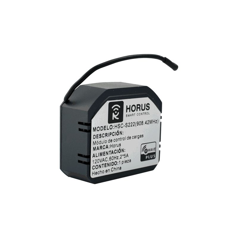 HSCS222 - MÓDULO INTERRUPTOR Z-WAVE HORUS CONTROL DE CARGA