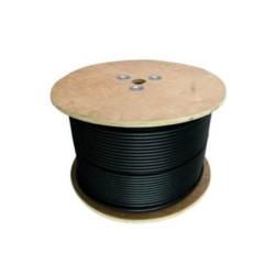 LPC6Q70BKCT - CABLE F/UTP CAT6 BLINDADO PARA EXTERIORES ROLLO 305M 24AWG BC DOBLE CHAQUETA CMX+PE NEGRO TESTEADO