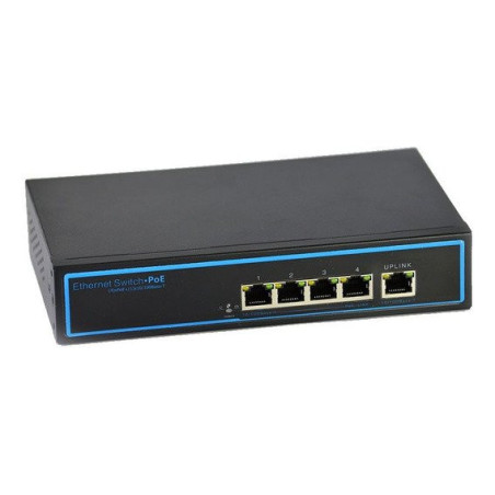 SWITCH POE SAT 4 PUERTOS ETHERNET POE 10/100MBPS 120W