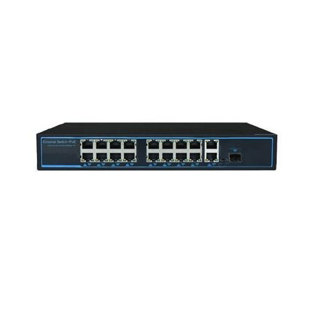 SWITCH POE SAT 16 PUERTOS ETHERNET POE 10/100MBPS 250W