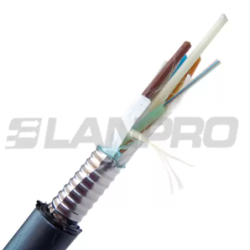 LPOC52120244ZC - CABLE FO CON 24 FIBRAS MONOMODO G.652D EN TUBO RELLENO DE GEL CHAQUETA PE CINTA DE ACERO CORRUGADO