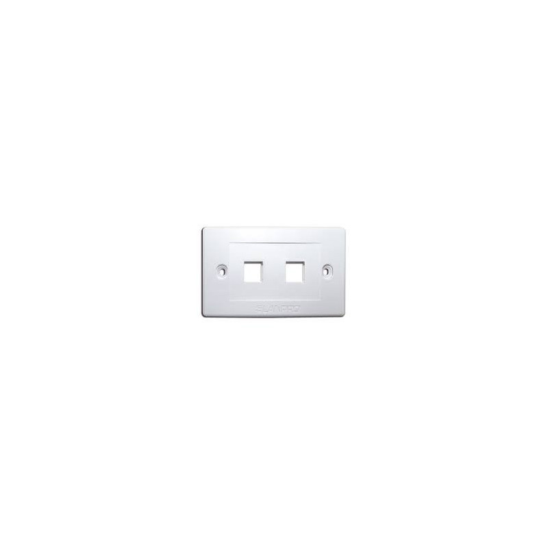 LP3317H2WH - FACEPLATE SUPERFICIAL BLANCA ORIENTACIÓN HORIZONTAL DE 2 PUERTOS NO INCLUYE MÓDULOS