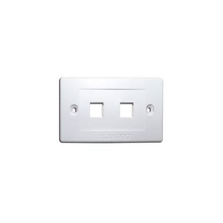 LP3317H2WH - FACEPLATE SUPERFICIAL BLANCA ORIENTACIÓN HORIZONTAL DE 2 PUERTOS NO INCLUYE MÓDULOS