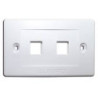 LP3317H2WH - FACEPLATE SUPERFICIAL BLANCA ORIENTACIÓN HORIZONTAL DE 2 PUERTOS NO INCLUYE MÓDULOS
