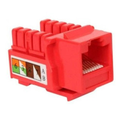 KEYSTONE JACK RJ45 SAT KJ85ERJ CAT5E ROJO