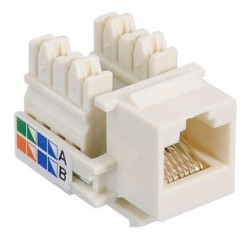 KEYSTONE JACK RJ45 SAT KJ86BL CAT6 BLANCO