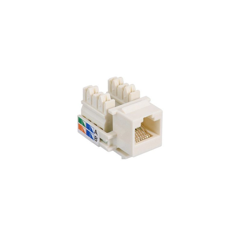 KEYSTONE JACK RJ45 SAT KJ86BL CAT6 BLANCO