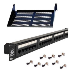 PATCH PANEL SAT PP624 CAT6 24 PUERTOS RACK