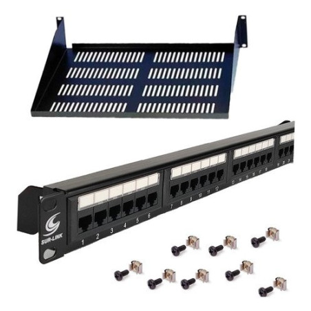 PATCH PANEL SAT PP624 CAT6 24 PUERTOS RACK
