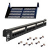 PATCH PANEL SAT PP624 CAT6 24 PUERTOS RACK