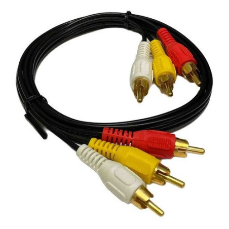 CABLE SAT 3RCA A 3RCA 5M PUNTA DORADA