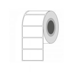 ROLLO DE ETIQUETAS TT SAT 75MMX40MM C1 R1500 1COL CARTON FRANJA VERDE RADIANTE 20MM