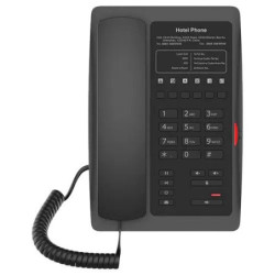 H3-BLACK - TELEFONO IP HOTELERIA 2 LINEAS SIP 10/100MBPS POE 6 TECLAS PROGRAM AUDIO HD PUERTO USB PARA CARGA