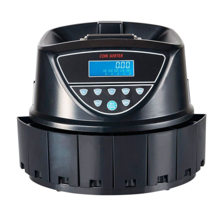 CONTADORA DE MONEDAS SAT CC358, CLASIFICADORA, 350 MON/MIN, DISPLAY LCD