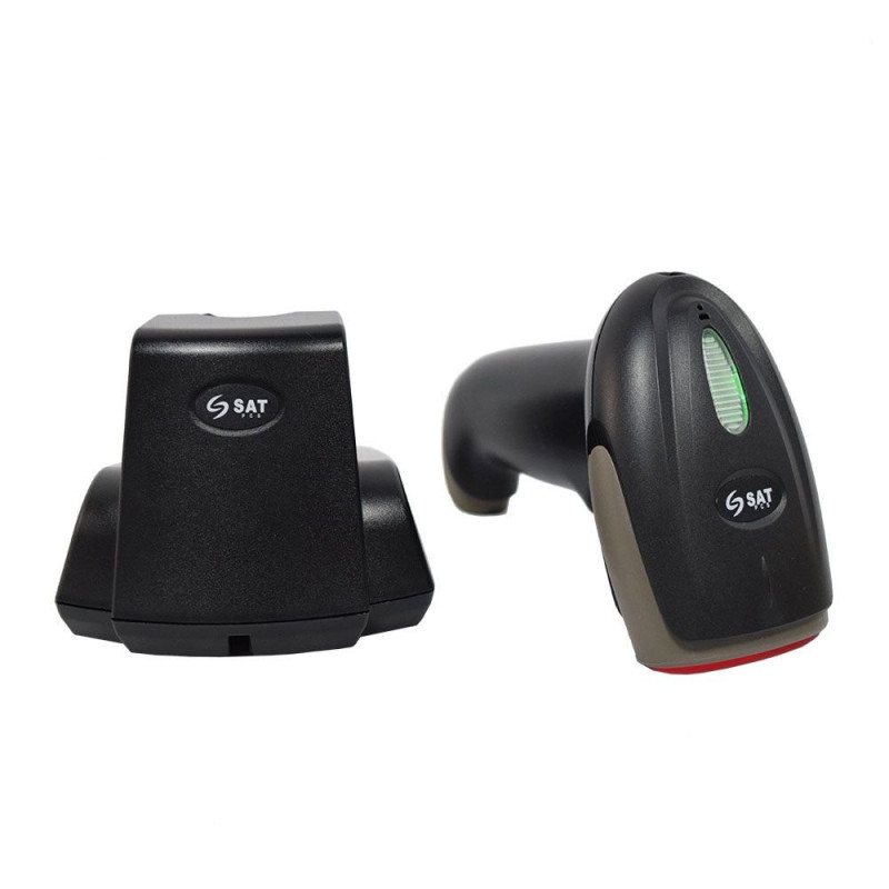 LECTOR DE CODIGOS DE BARRAS IMAGER LINEAL SAT LI102W BASE USB INALÁMBRICO
