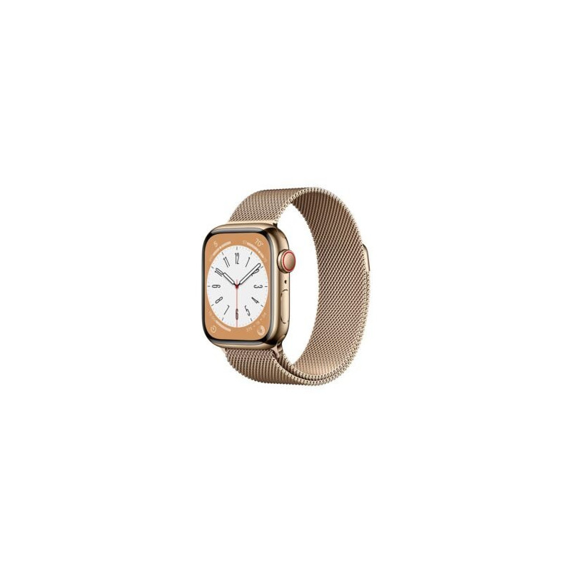 MNKQ3BE/A APPLE WATCH S8 45 GOLD SS GD MIL CEL-BES