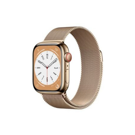 MNKQ3BE/A APPLE WATCH S8 45 GOLD SS GD MIL CEL-BES