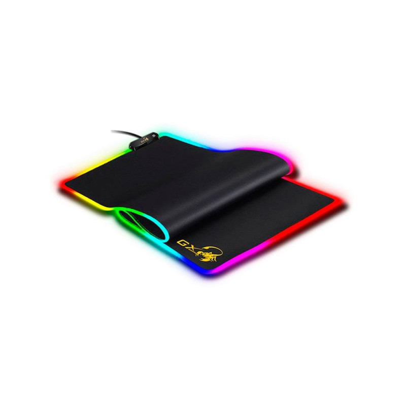 31250003400 - Pad Mouse Gamer Genius, con retroiluminado, Superficie Completamente ultra Lisa, con 800S RGB, Negro