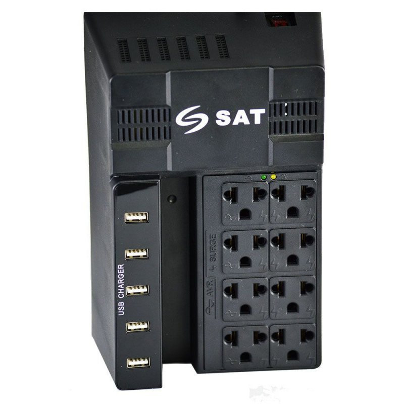 MUESTRA REGULADOR SAT RG808 800VA 8 TOMAS