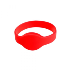 PULCERA DE PROXIMIDAD RFID 125 KHZ SAT PA02, SILICONA, ROJA X 10 UNID