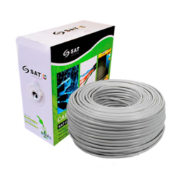 CABLE UTP SAT CAT5E CCA 0.5MM 100M EXTERIOR 1PE CAJA COLOR