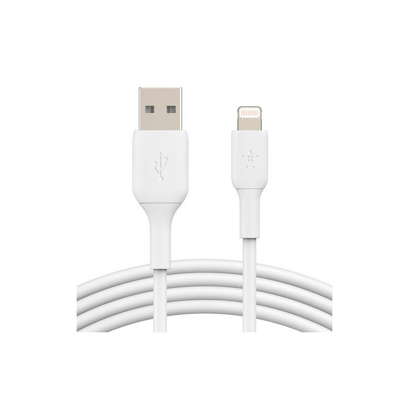 CAA001bt3MWH - Belkin BOOST CHARGE - Cable Lightning - Lightning macho a USB macho - 3 m - blanco