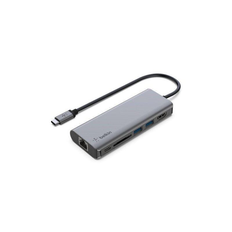 Belkin CONNECT USB-C 6-in-1 Multiport Adapter - Estación de conexión - USB-C - HDMI - GigE - AVC008btSGY