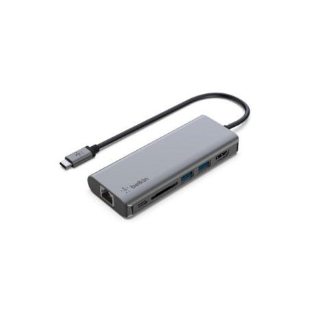 Belkin CONNECT USB-C 6-in-1 Multiport Adapter - Estación de conexión - USB-C - HDMI - GigE - AVC008btSGY